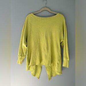 Free People Amelia Oversized Thermal Yellow | Size M